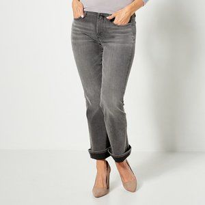 NYDJ Barbara Bootcut Ankle Jeans w/ Contrast Cuff- Castle Hill